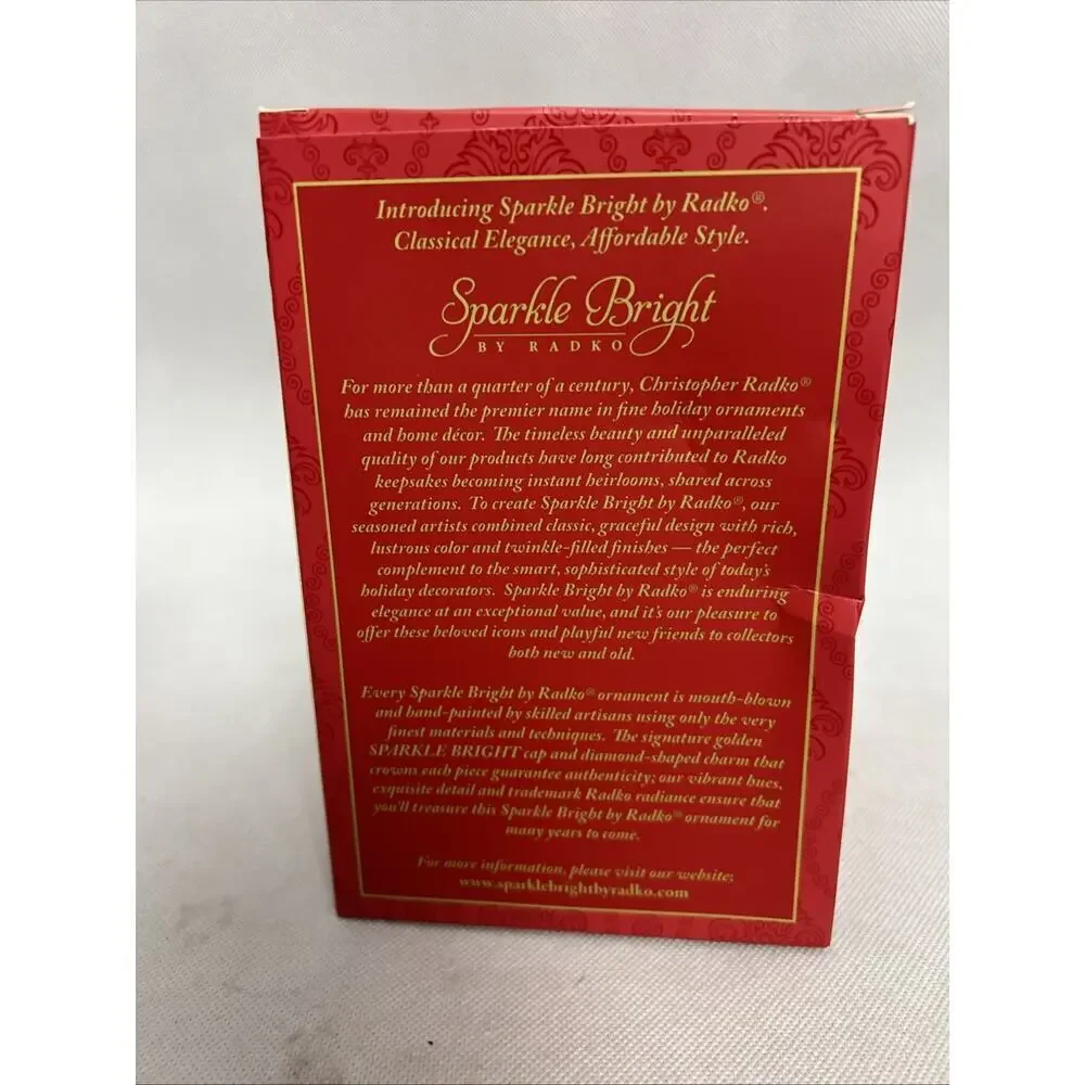 Christopher Radko Sparkle Bright Noel Splendor Santa Lantern Glass Ornament
